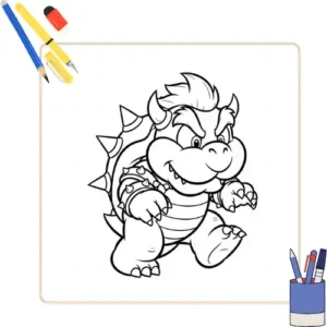 Kleurplaat Bowser thumbnail