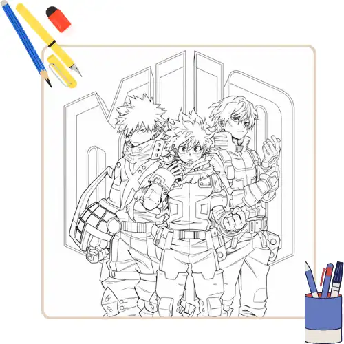 Kleurplaat My Hero Academia thumbnail