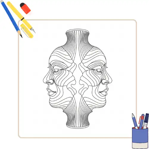 Kleurplaat Optische illusies thumbnail