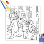 Kleurplaat Tom en Jerry thumbnail