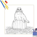 Kleurplaat Zeehond thumbnail