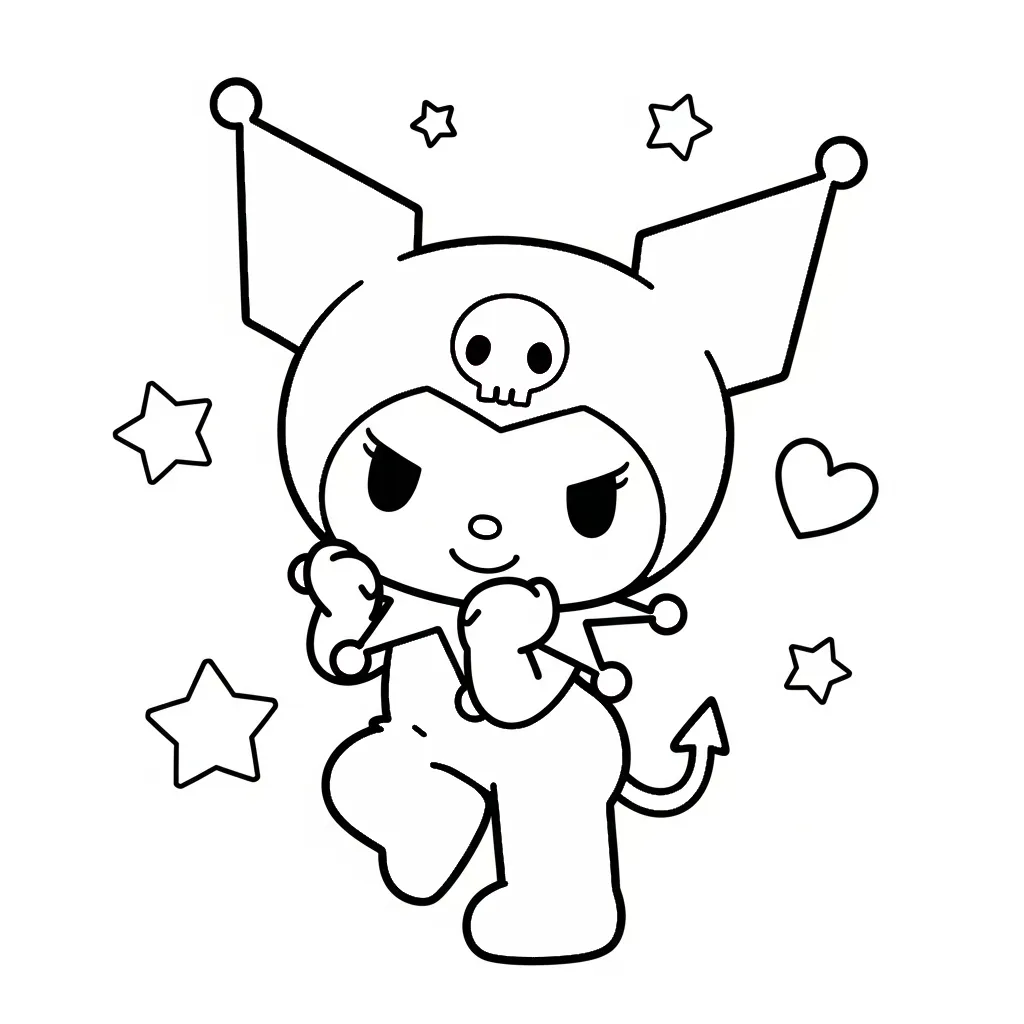 Kuromi kleurplaat 11 Kuromi kleurplaat 3