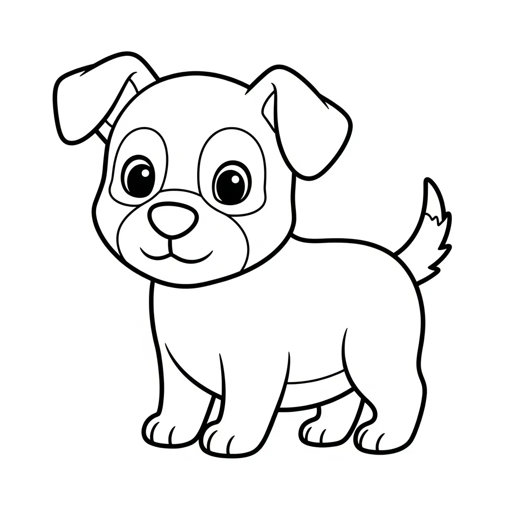 Puppy kleurplaat 1