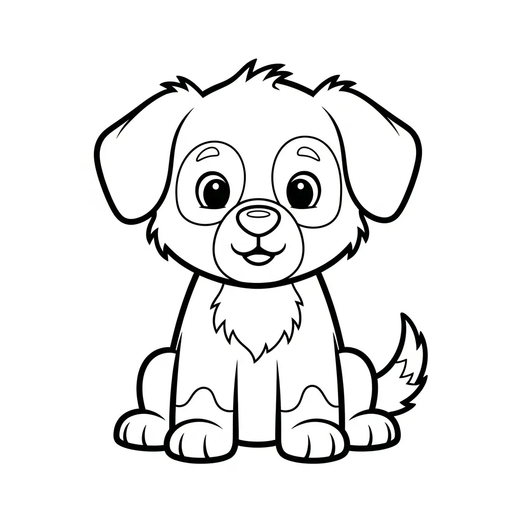 Puppy kleurplaat