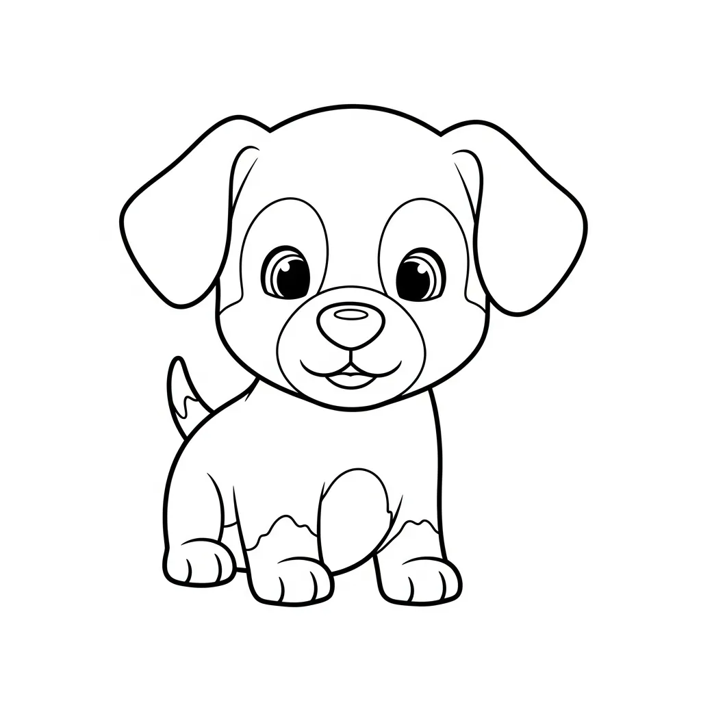 Puppy kleurplaat 8