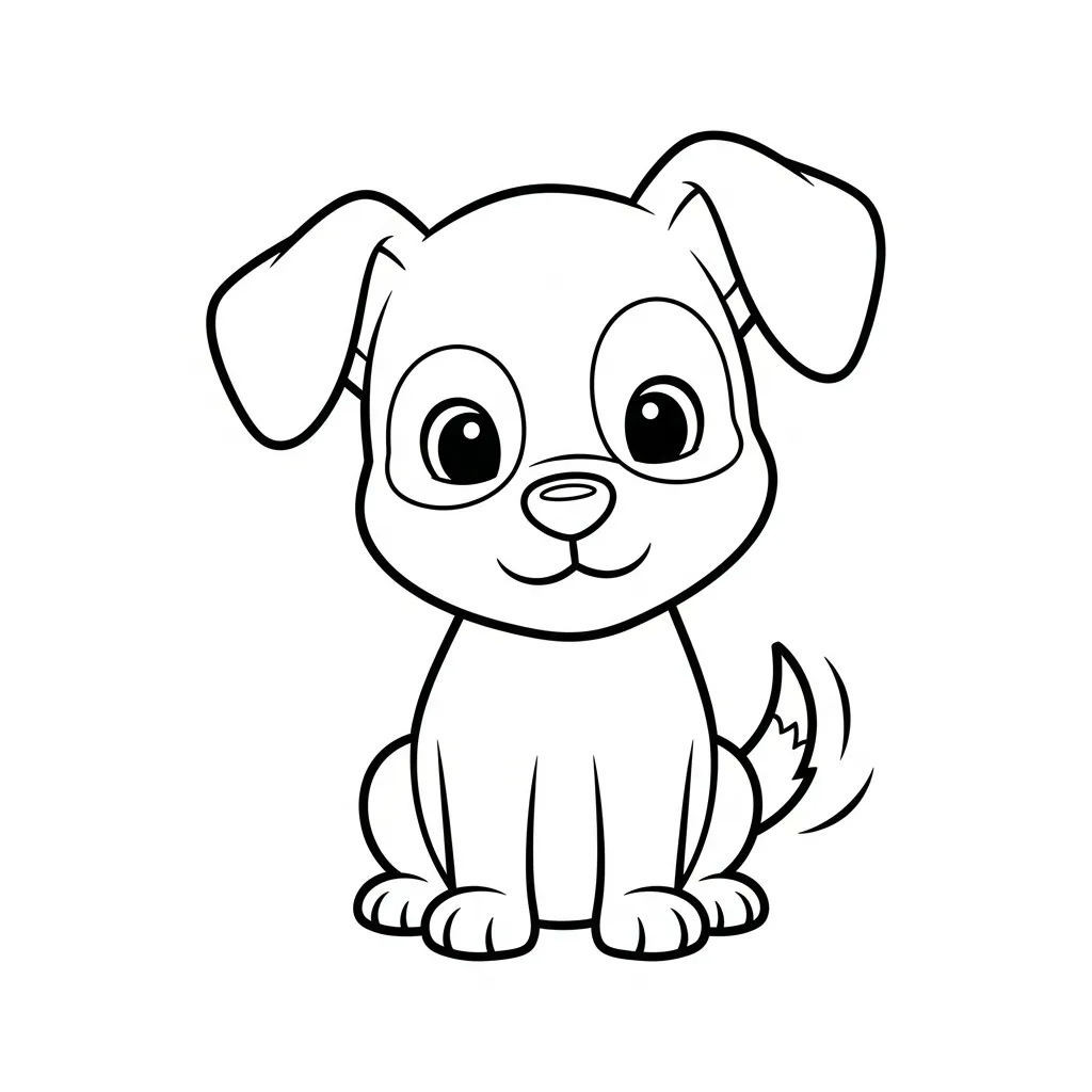 Puppy kleurplaat 9