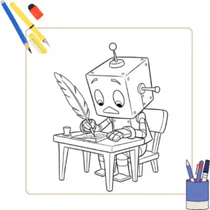 Robot Kleurplaat 16 Robot Kleurplaat thumbnail