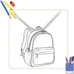 Rugzak Kleurplaat thumbnail