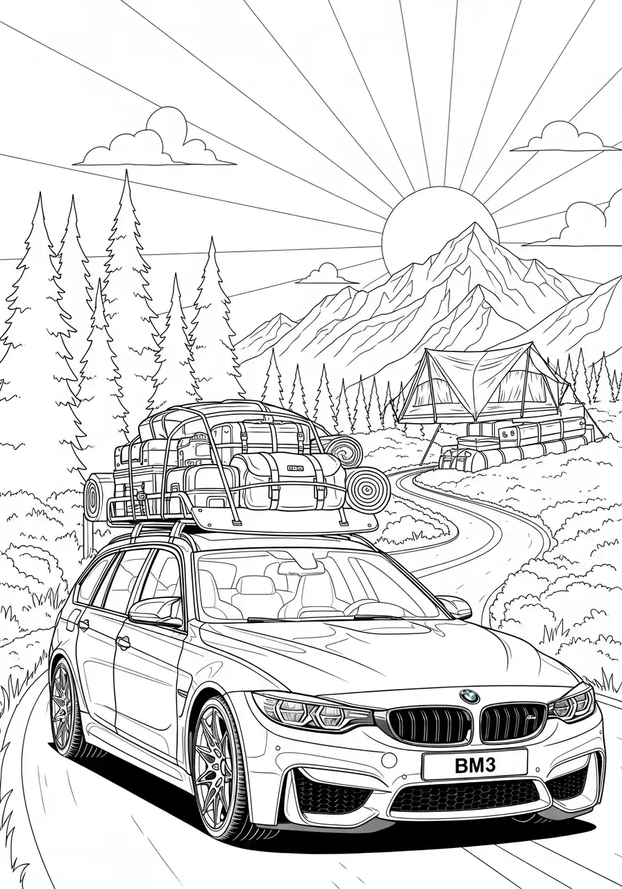 bmw m3 touring vakantie dakkoffer bergen