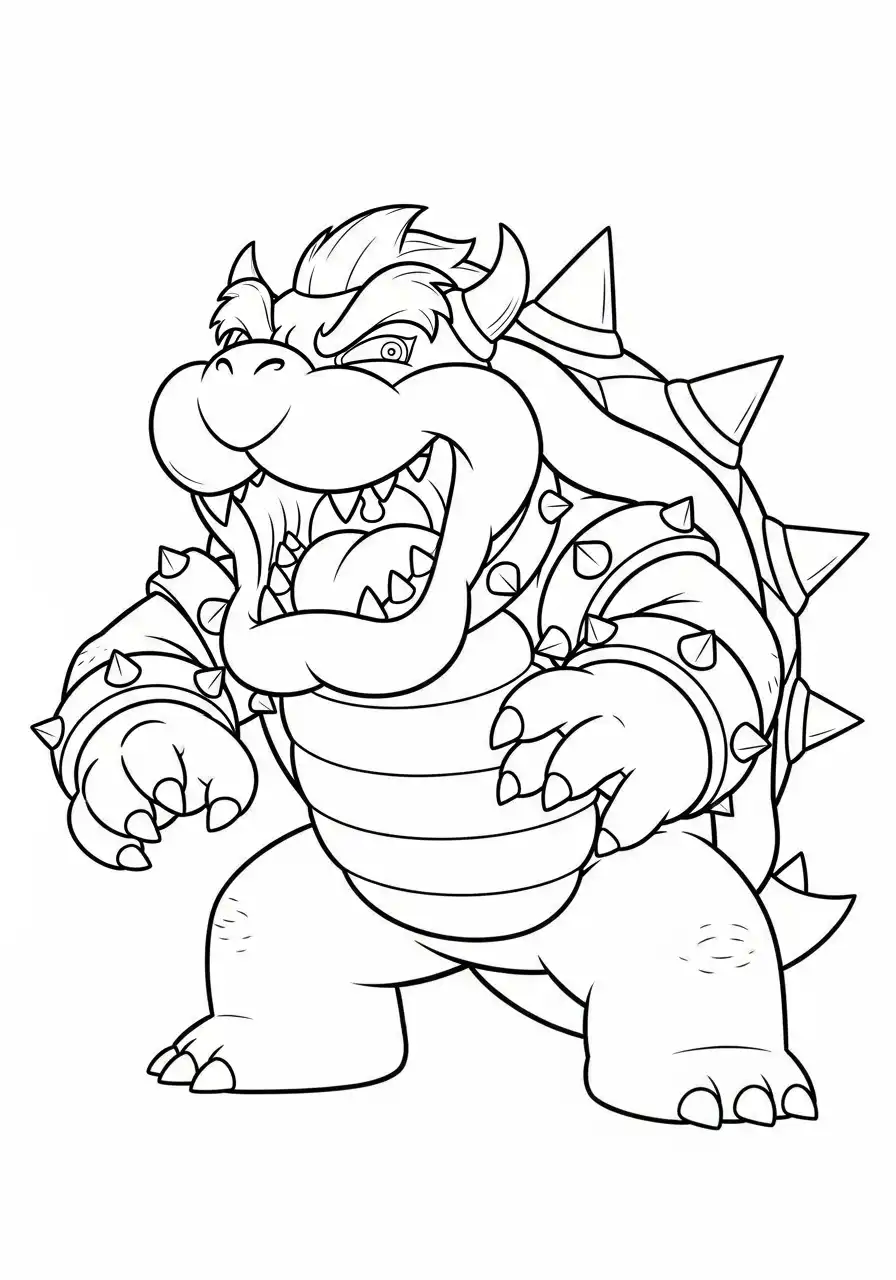 boze bowser kleurplaat