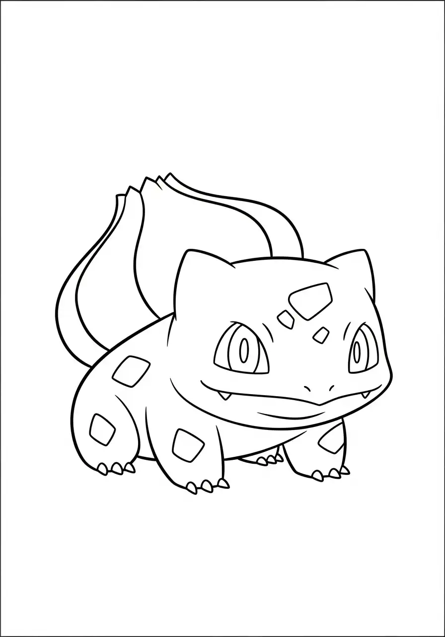 bulbasaur eenvoudige houding kleurplaat
