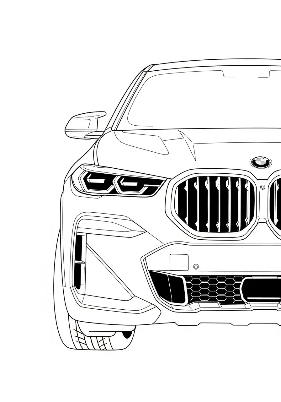 close up bmw x serie voorkant grille