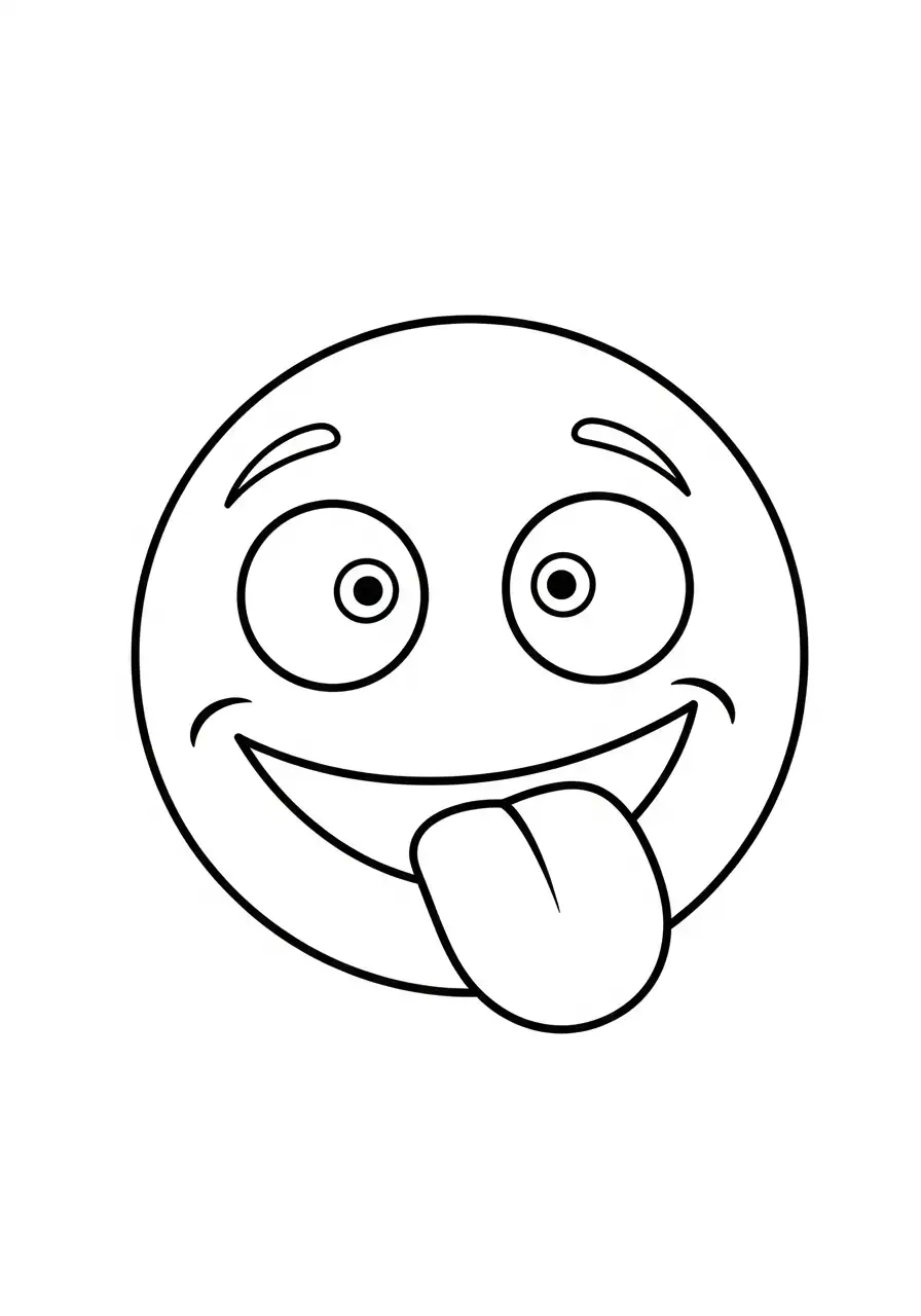 Emoji Kleurplaat 30 emoji tong uitstekend kleurplaat