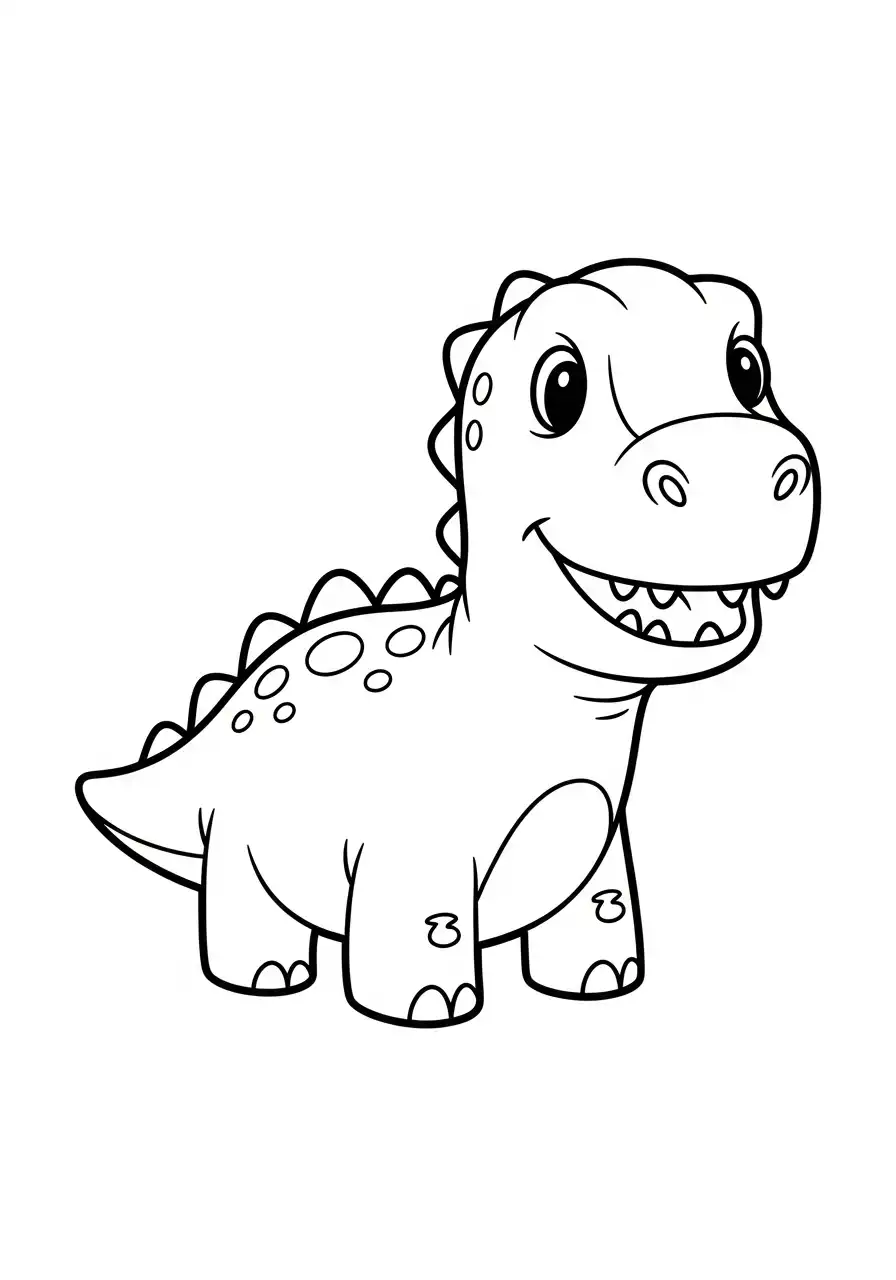 Gigantosaurus Kleurplaat 24 klein lachend babydino kleurplaat