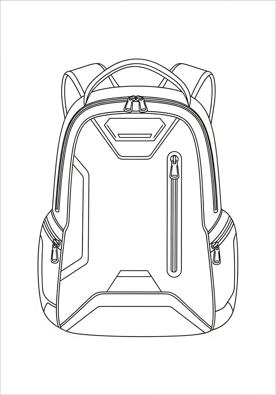moderne rugzak voor kleurplaat