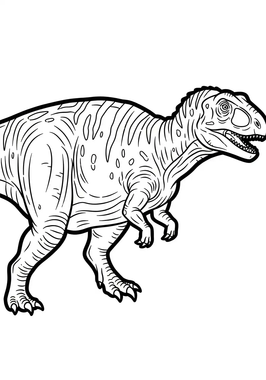Gigantosaurus Kleurplaat 27 roofdier dinosaurus zijaanzicht kleurplaat