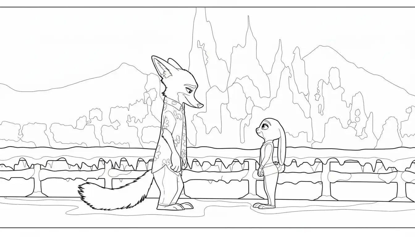 serieuze ontmoeting tussen judy en nick in ijswereld