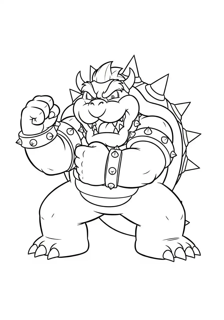 sterke bowser kleurplaat