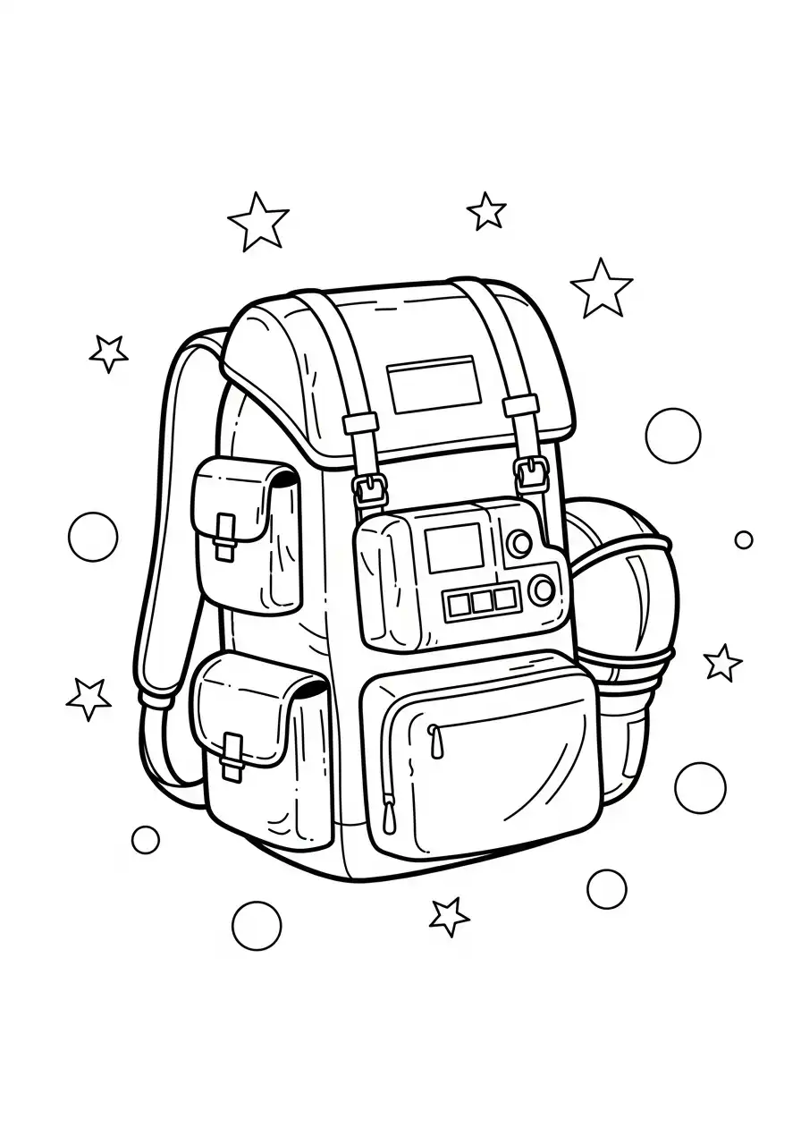 tactische outdoor rugzak kleurplaat