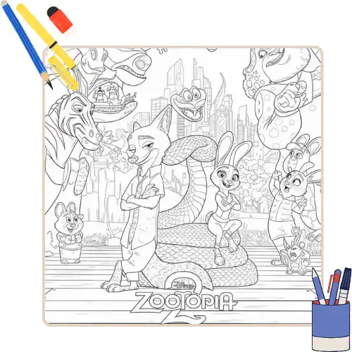 zootropolis 2 kleurplaat thumbnail
