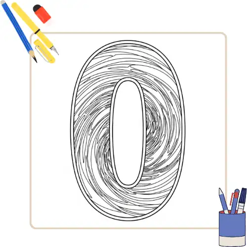 Cijfers 0 Kleurplaat thumbnail