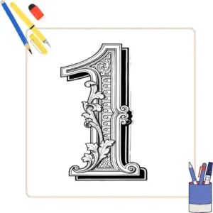 Cijfers 1 Kleurplaat thumbnail