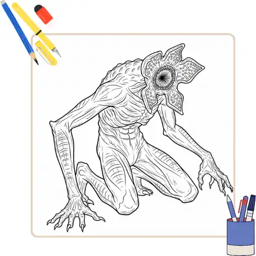 Kleurplaat Demogorgon thumbnail