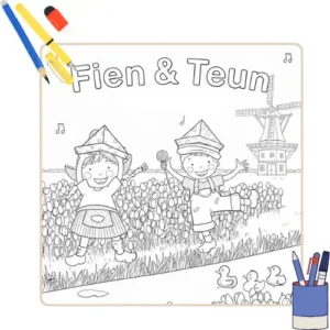 Fien en Teun Kleurplaat thumbnail