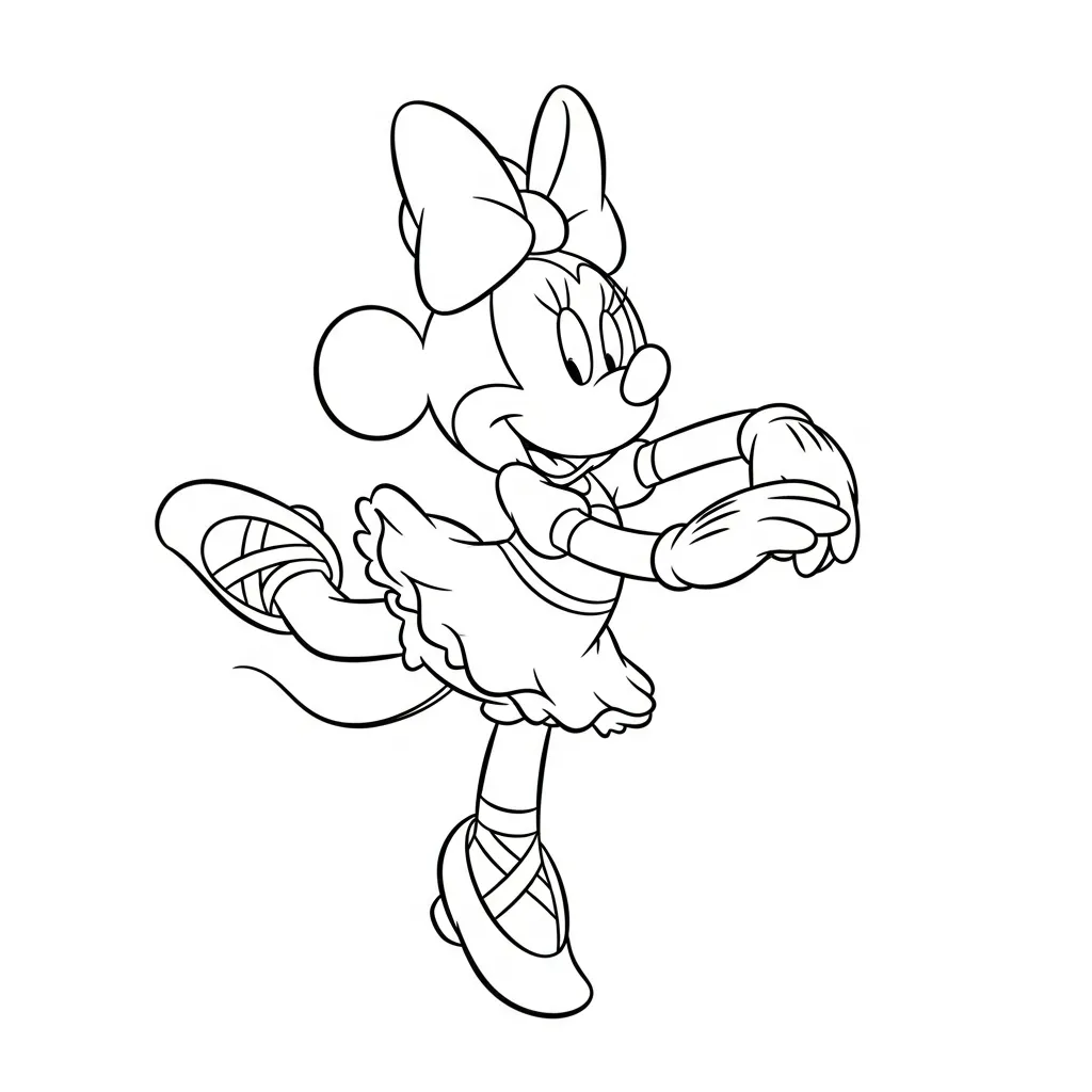 Kleurplaat Minnie Mouse 14 Kleurplaat Minnie Mouse 6