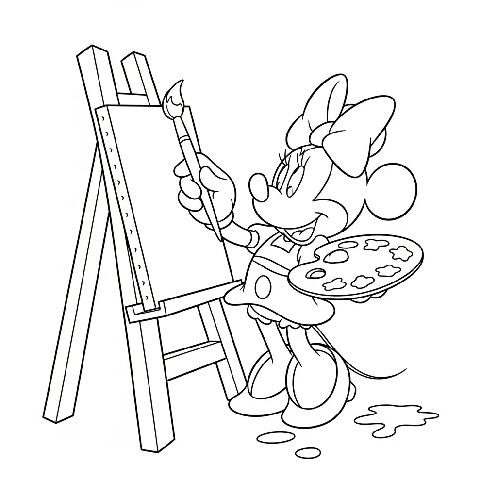 Kleurplaat Minnie Mouse 16 Kleurplaat Minnie Mouse 8