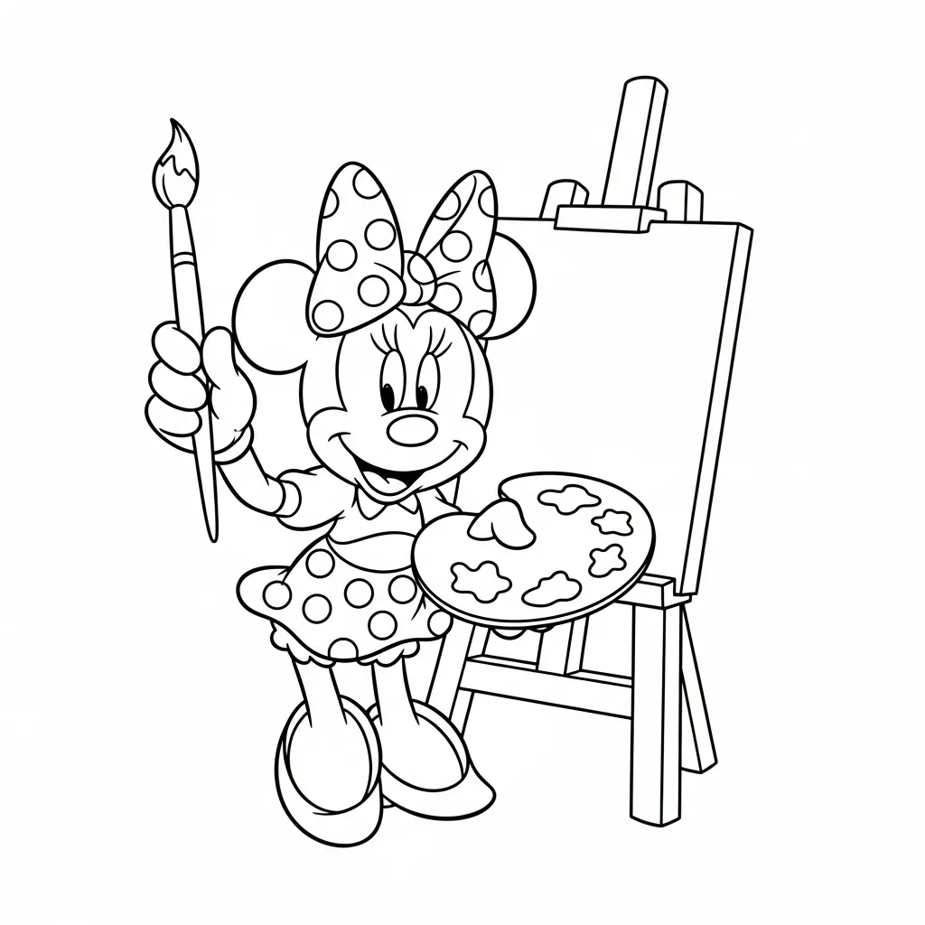 Kleurplaat Minnie Mouse 8 Kleurplaat Minnie Mouse