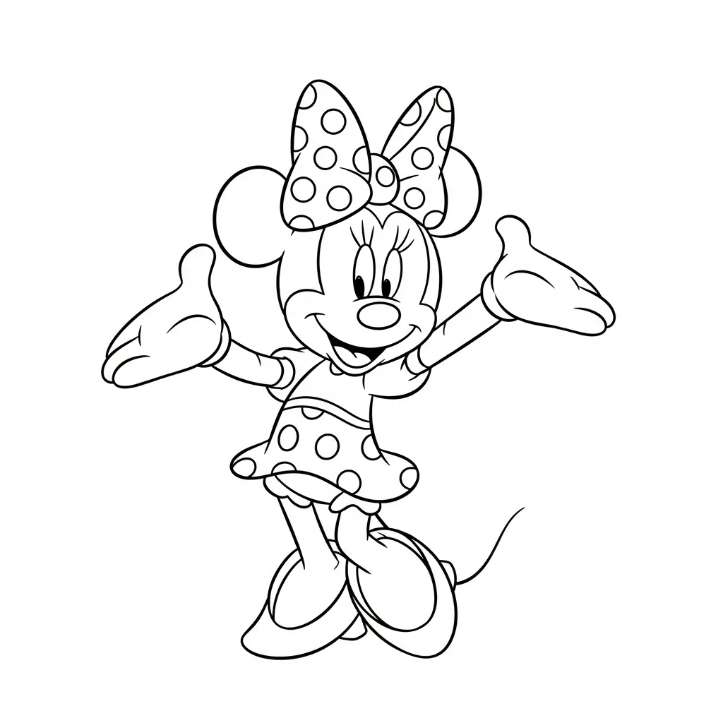 Kleurplaat Minnie Mouse 9 Kleurplaat Minnie Mouse 1