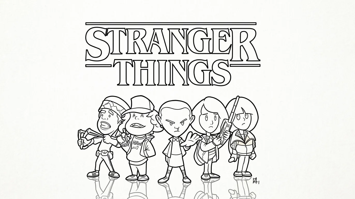 Stranger Things Kleurplaat 32 Stranger Things Kleurplaat 24