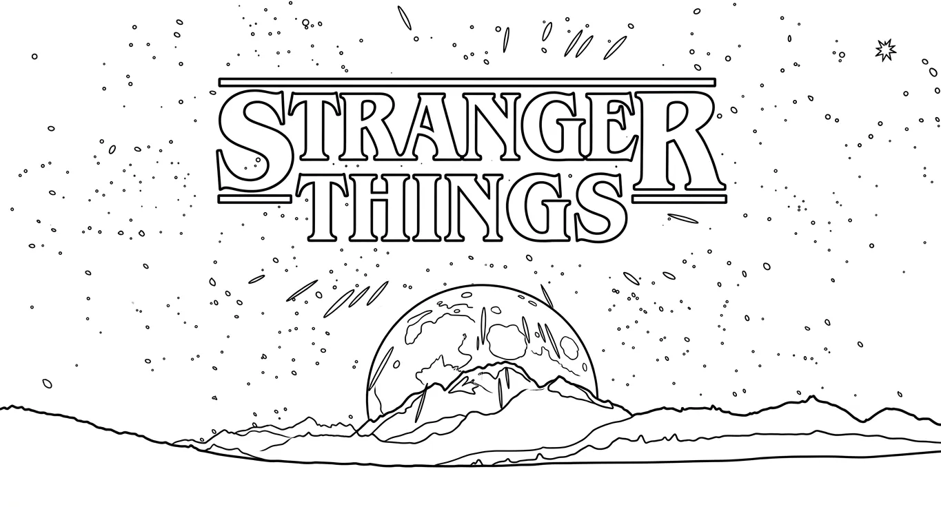 Stranger Things Kleurplaat 35 Stranger Things Kleurplaat 27