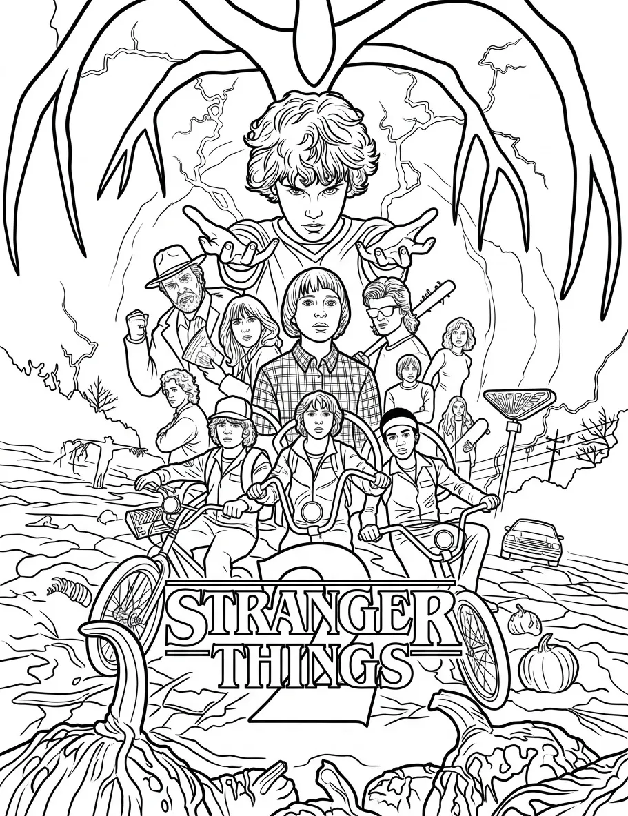 Stranger Things Kleurplaat 21 Stranger Things Kleurplaat 13