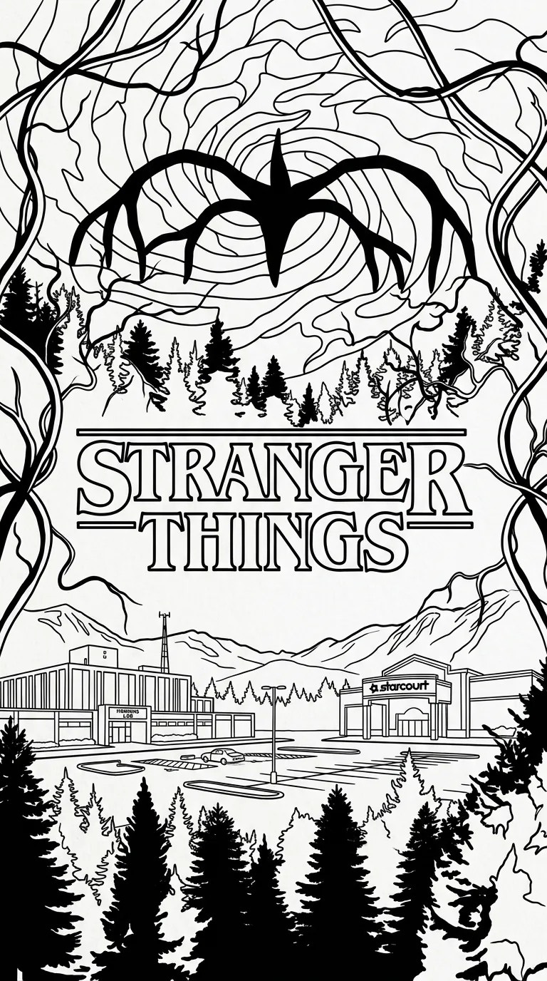 Stranger Things Kleurplaat 23 Stranger Things Kleurplaat 15