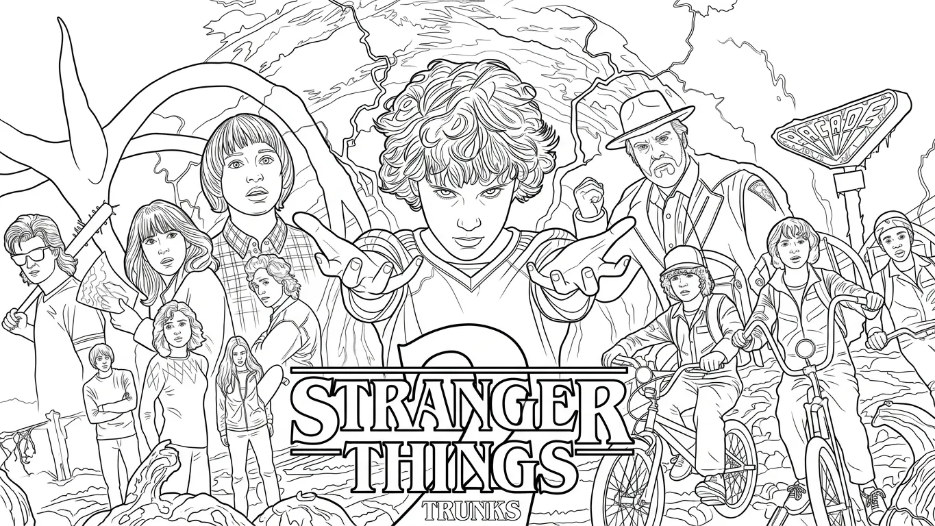 Stranger Things Kleurplaat 31 Stranger Things Kleurplaat 23