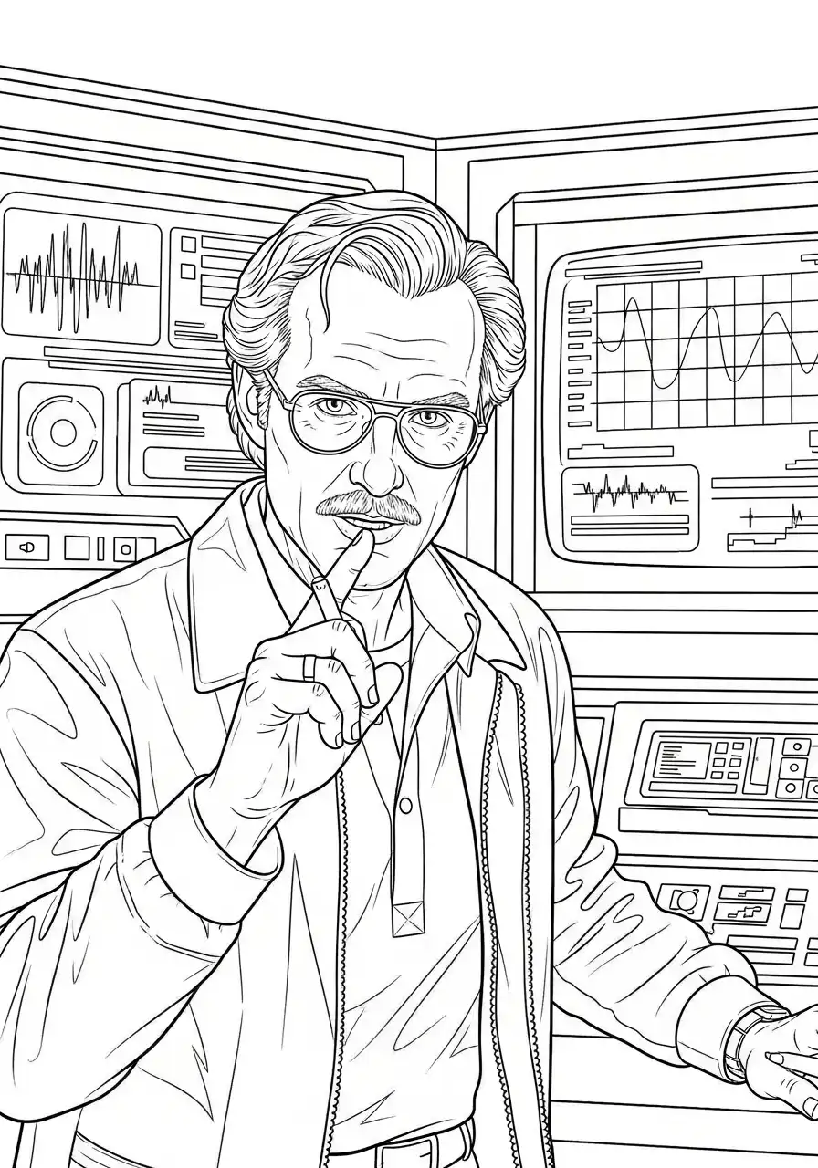 Stranger Things Kleurplaat 23 dr brenner wetenschapper kleurplaat