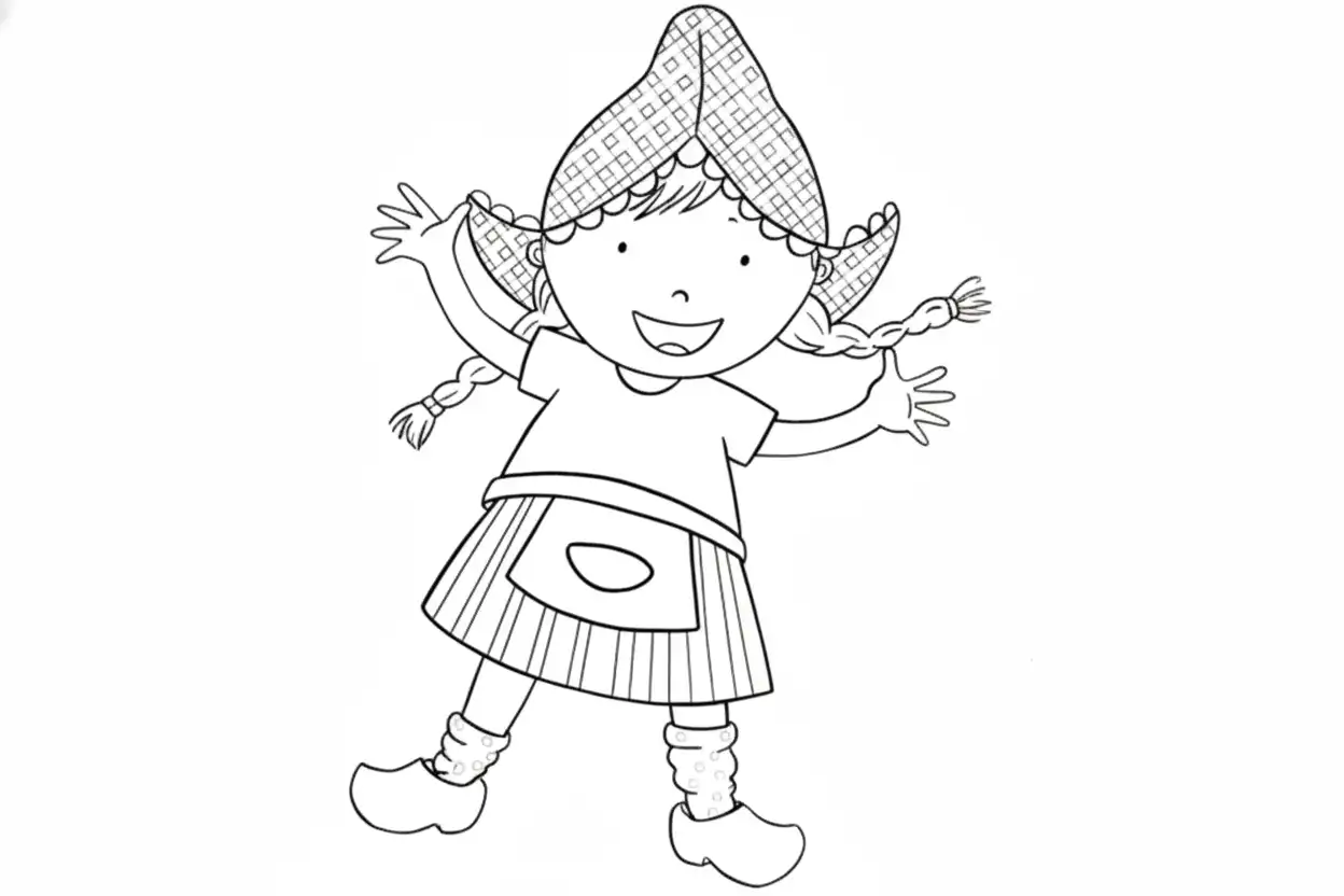 Fien en Teun Kleurplaat 8 fien danst kleurplaat