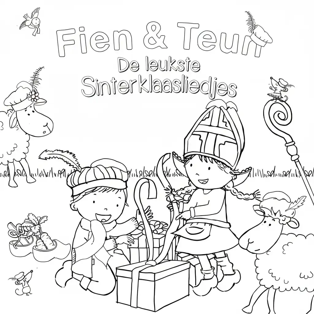Fien en Teun Kleurplaat 20 fien en teun sinterklaasliedjes kleurplaat