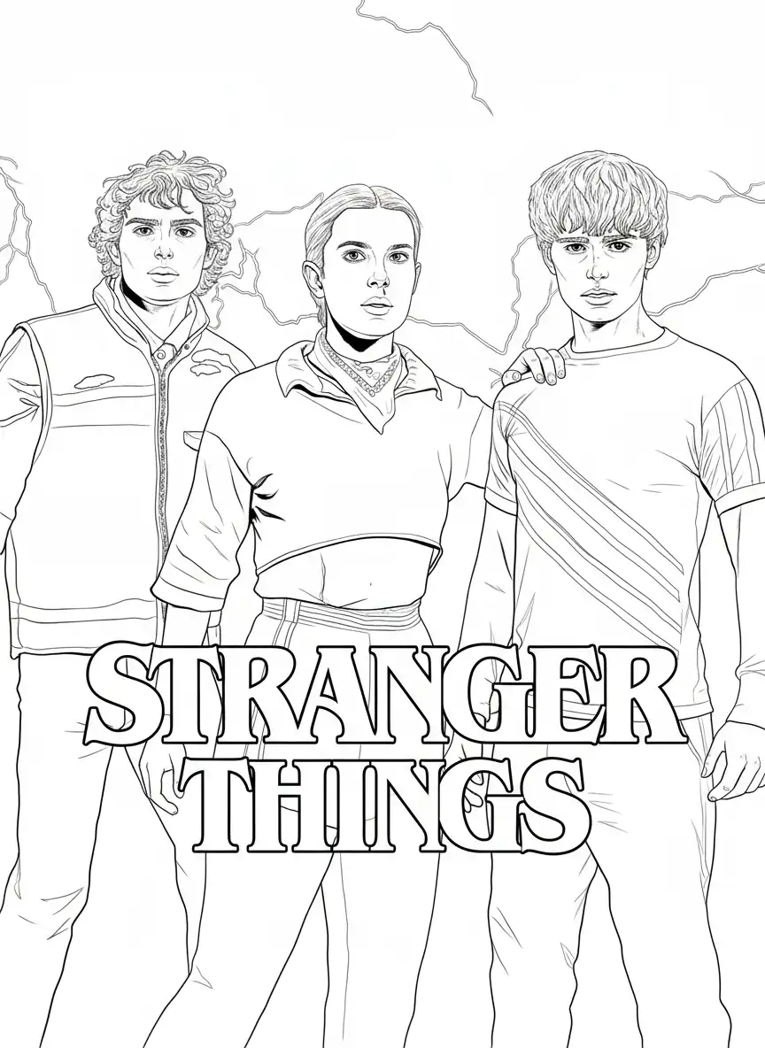 Stranger Things Kleurplaat 17 mike eleven will stranger things kleurplaat