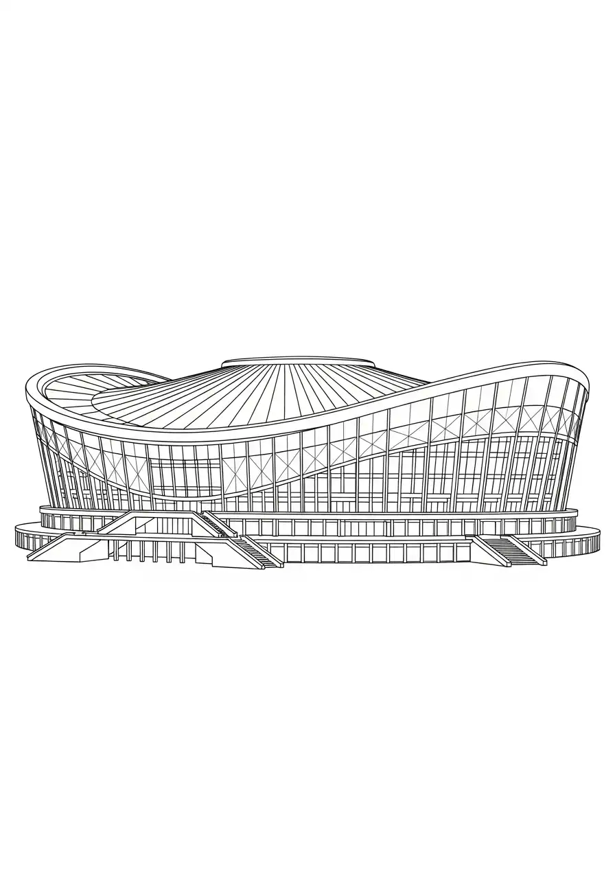 olympisch stadion arena kleurplaat