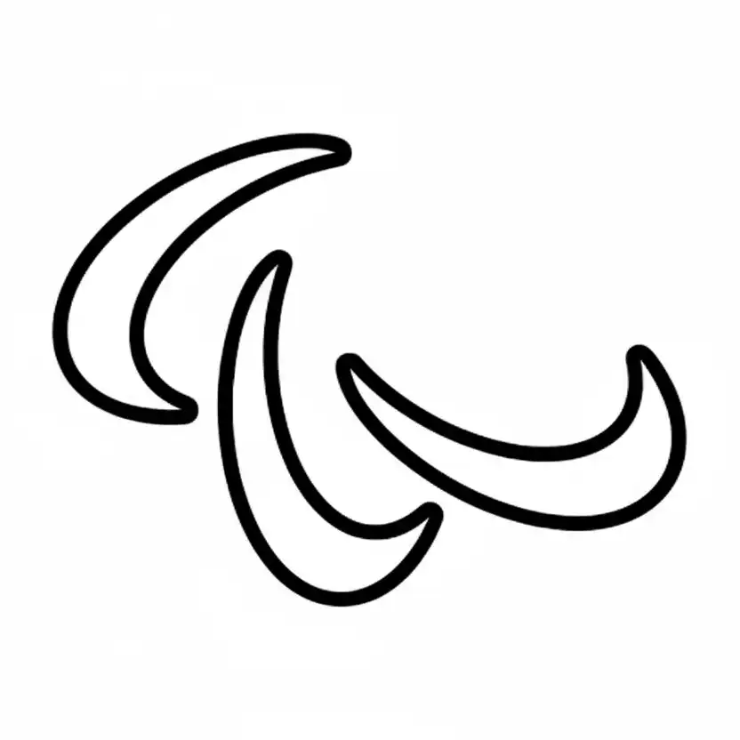 paralympisch symbool kleurplaat
