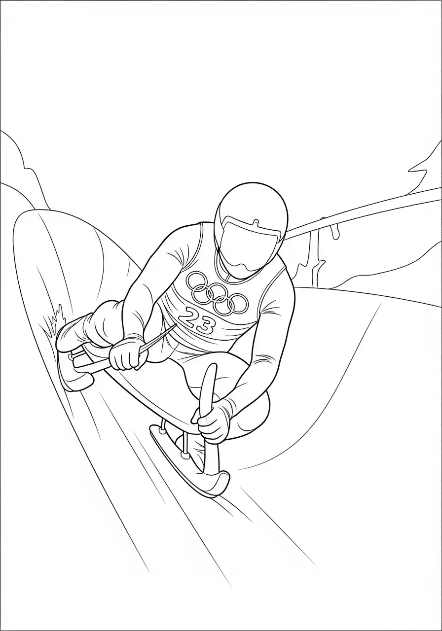 rodelen sleeër nummer kleurplaat