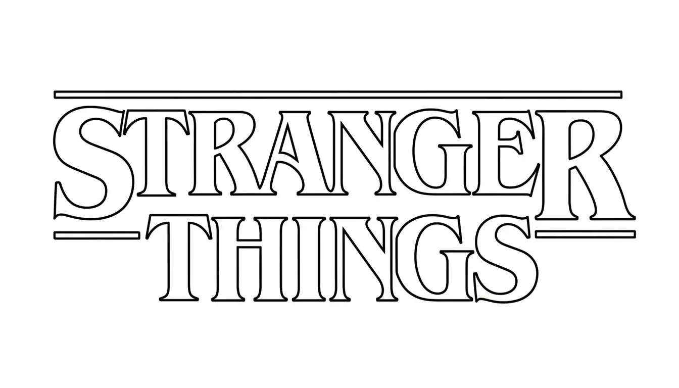 Stranger Things Kleurplaat 12 stranger things logo kleurplaat
