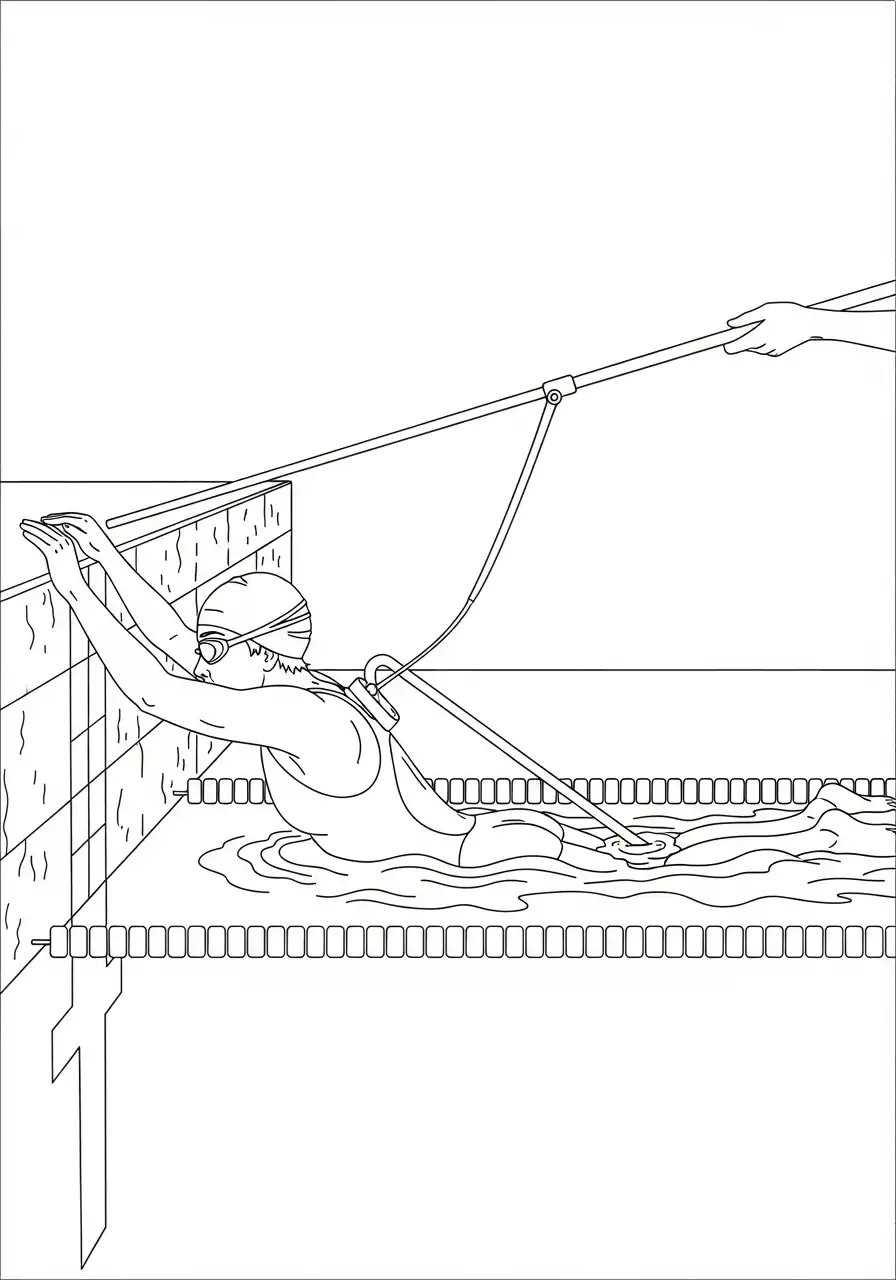 zwemhulpmiddel tap kleurplaat