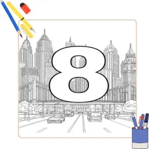 Cijfers 8 Kleurplaat 78 Cijfers 8 Kleurplaat thumbnail