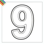 Cijfers 9 Kleurplaat thumbnail