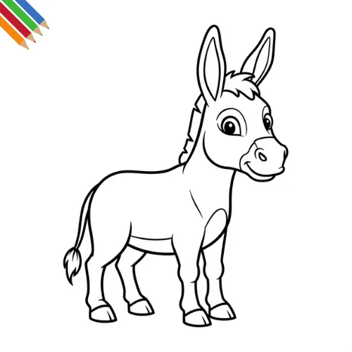 Ezel Kleurplaat thumbnail