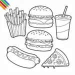 Fastfood Kleurplaat 4 Fastfood Kleurplaat thumbnail